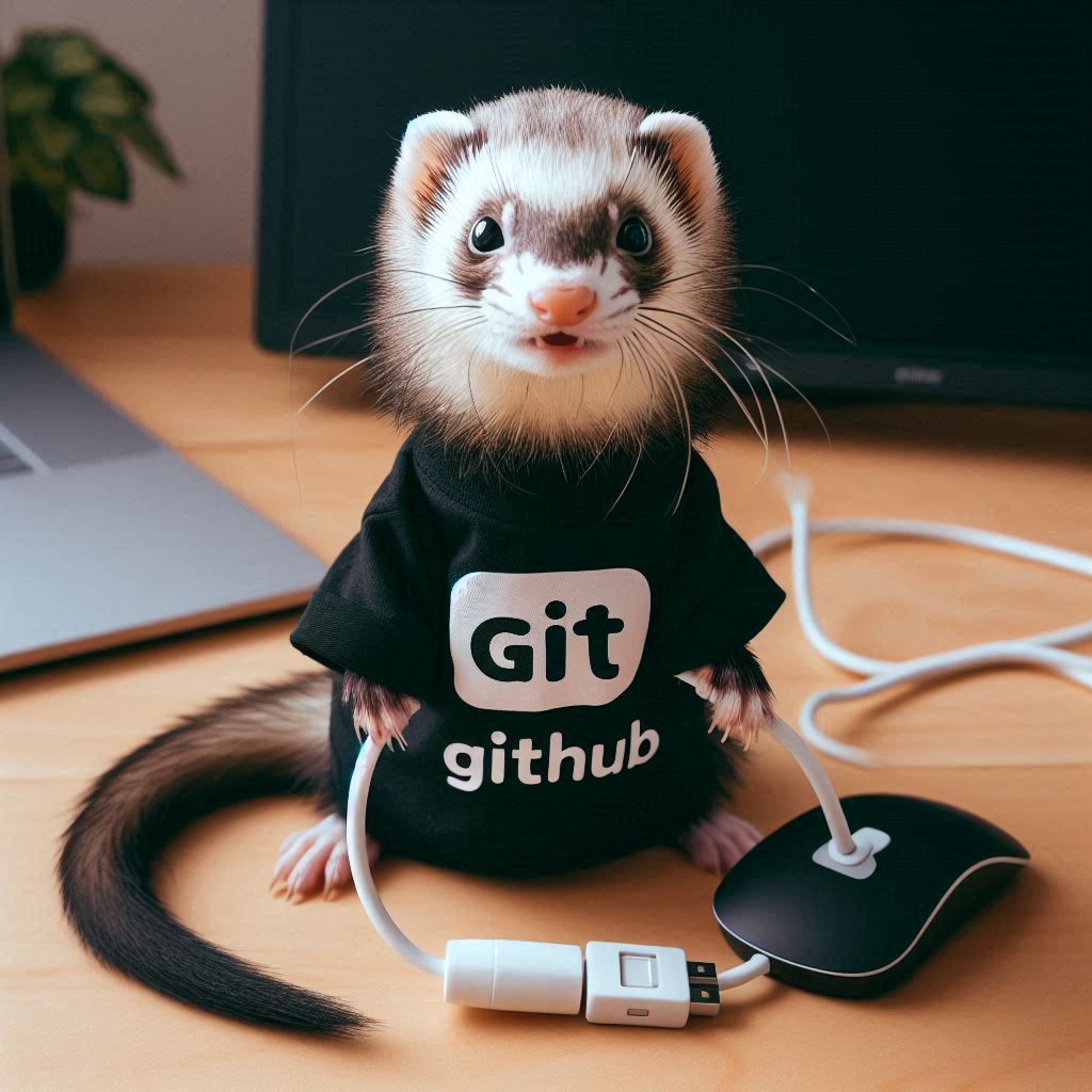 Image d'un furet tenant un écriteau sur lequel est écris Paris Web